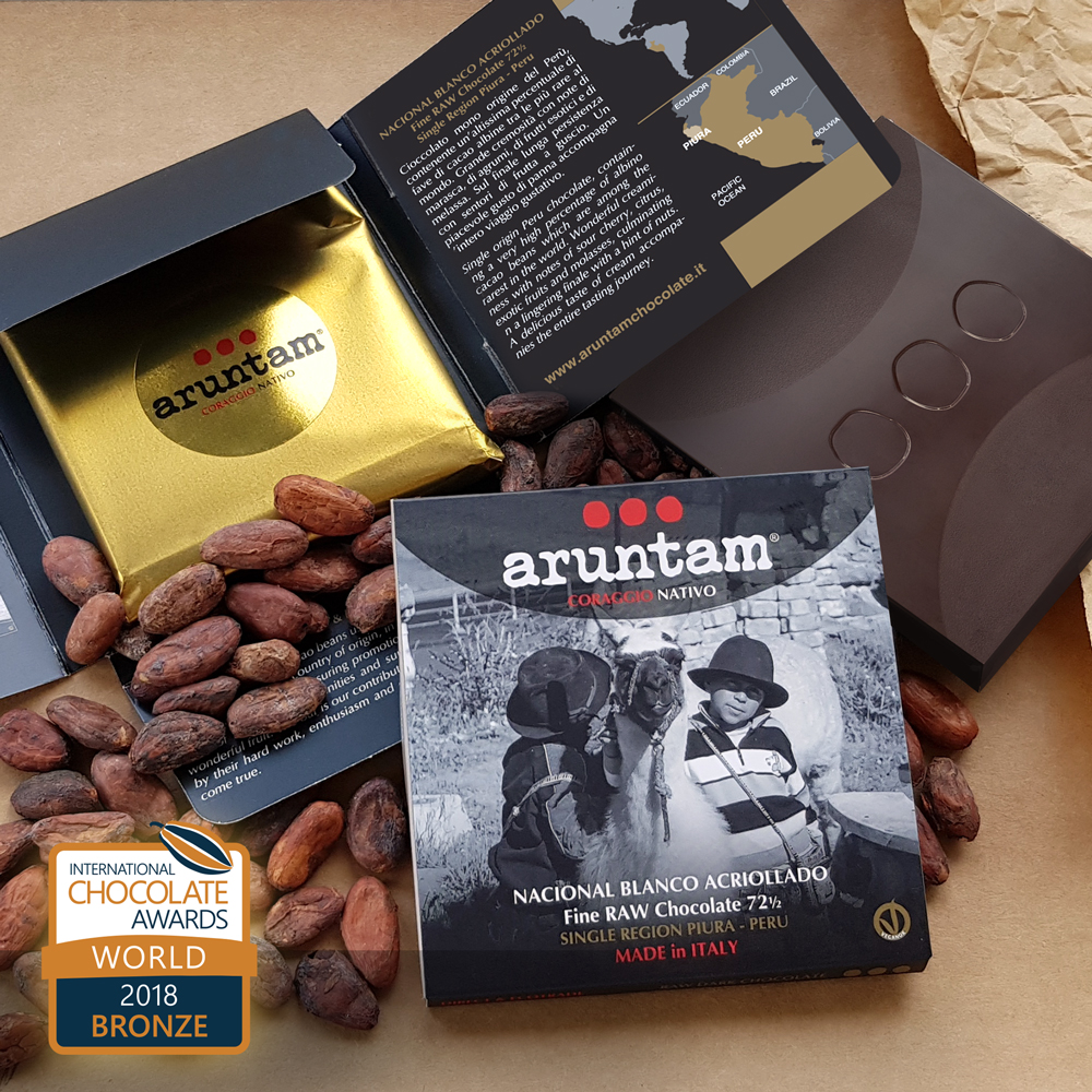 BRONZE – Nacional Blanco Acriollado Fine Raw Chocolate 72½ Single Region Piura, Perú