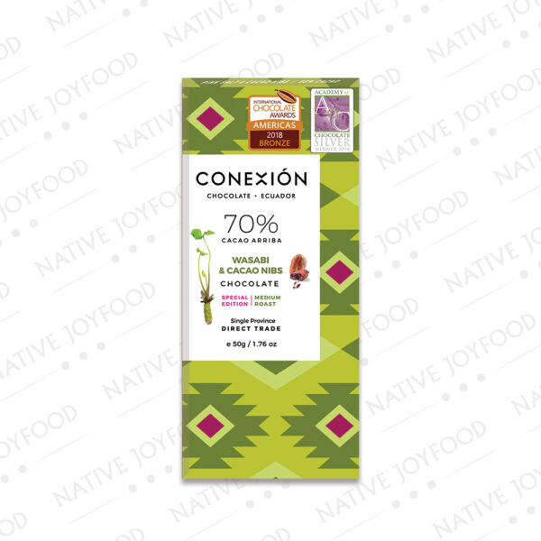 Conexión Wasabi & Cacao Nibs 70%