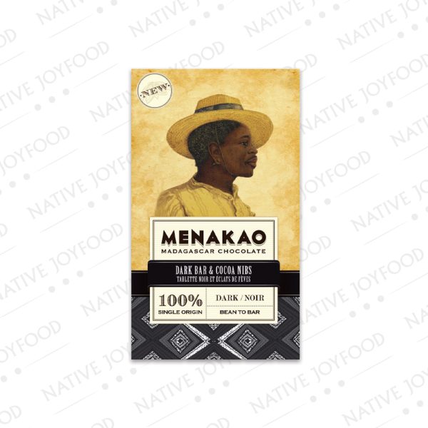 Menakao Dark Bar and Cocoa Nibs 100%