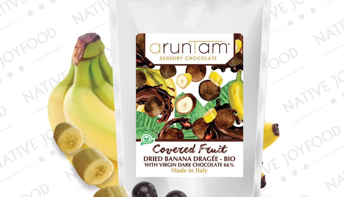 Aruntam Dragée Banana Virgin Bio Dark 66% 125 g