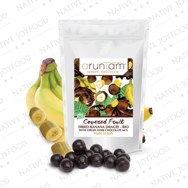 Aruntam Dragée Banana Virgin Bio Dark 66% 125 g