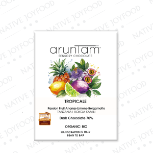 cioccolato bio fondente 70% Tanzania dal profilo tropicale: passion fruit, ananas, limone e bergamotto