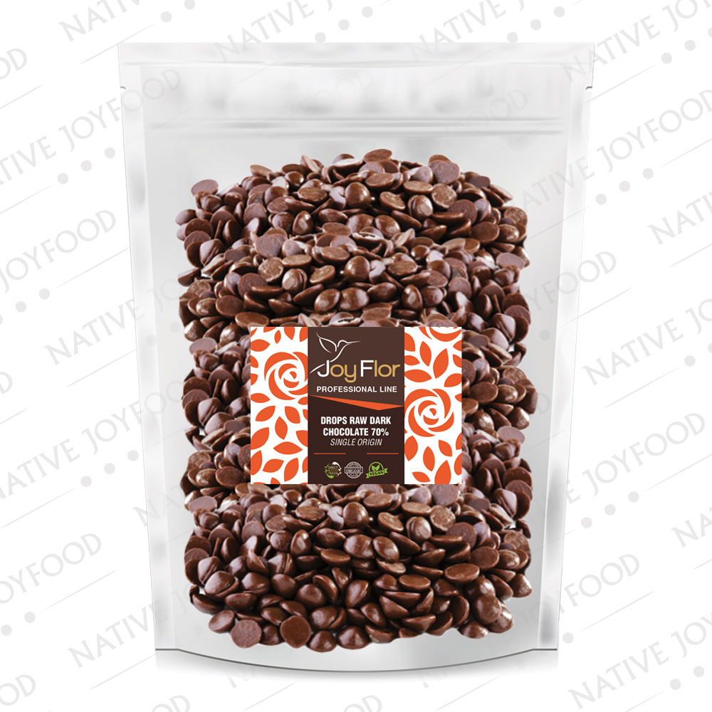 Gocce di cioccolato Raw al 70% cacao Joyflor Selection