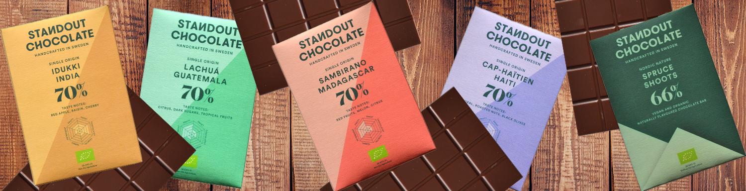 Banner con tavolette di cioccolato Standout Chocolate